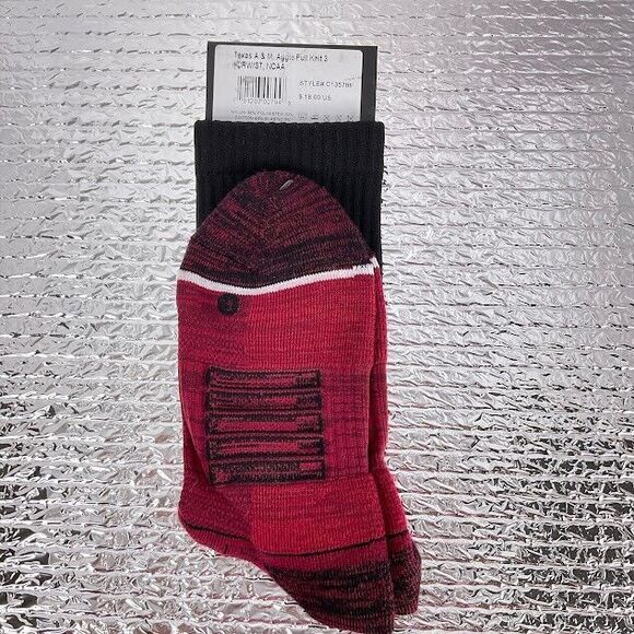 2 Pair Texas A&M Aggies Socks Strideline Crew Knit University NCAA Athletic Wear - Picture 10 of 12